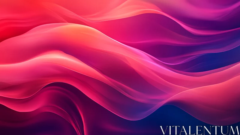 Iridescent magenta waveforms in flowing digital gradients.