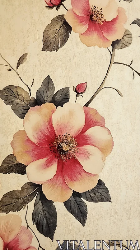 Peony Dreams: Vintage Botanical Romance in Pink.