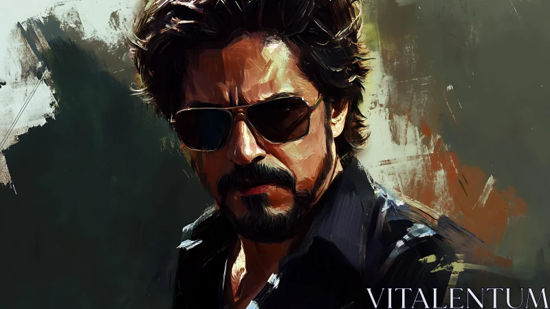 Painterly male portrait renders moody cinematic intensity