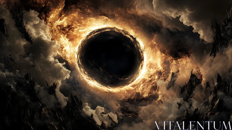 Volcanic accretion disk forms around ominous cosmic void