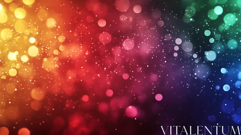 Bokeh spectrum field with radial light gradients in motion.