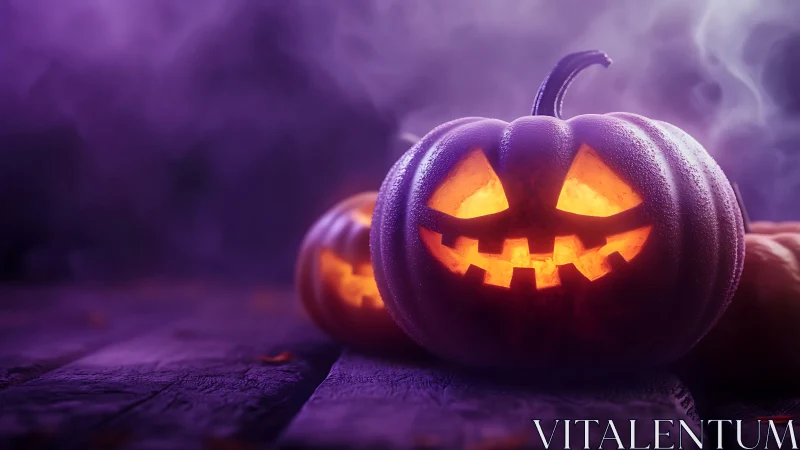 Backlit jack-o-lantern emits warm glow through carved geometry