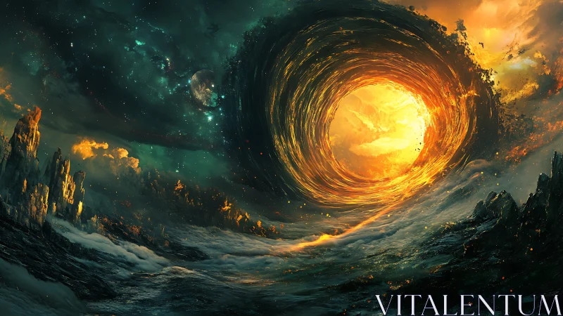 Circular energy vortex dominates turbulent alien seascape