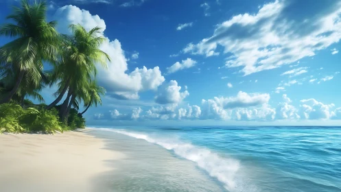 Where Ocean Dreams Kiss Golden Sand: Tropical Paradise Awakens.