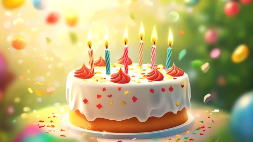 Birthday Cake Celebrates Life With Glowing Wishes