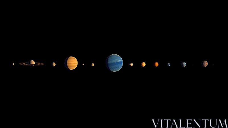 Planets align in a minimalist visualization of our solar system