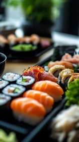 Colorful sushi platter inviting relaxed shared moments.