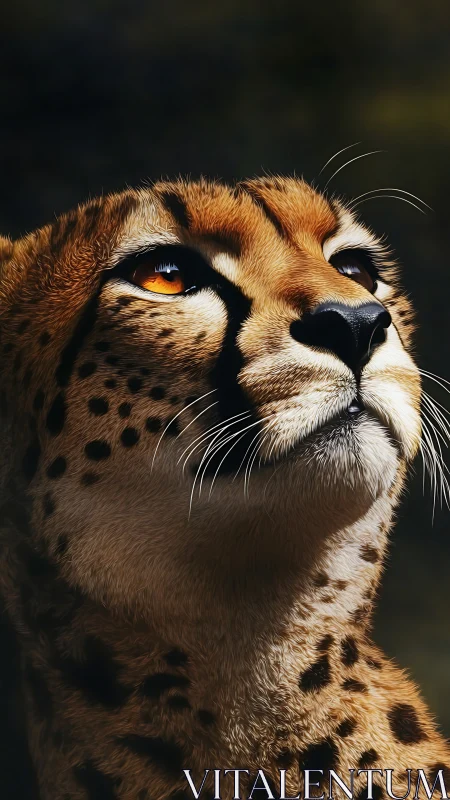 Cheetah Head Study with Directional Gaze.