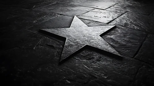 Grounded nightstar on moody stone floor in silver gloom.