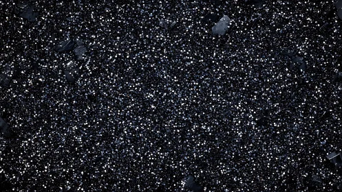 Glittering night sky pattern gently sparkles in deep black