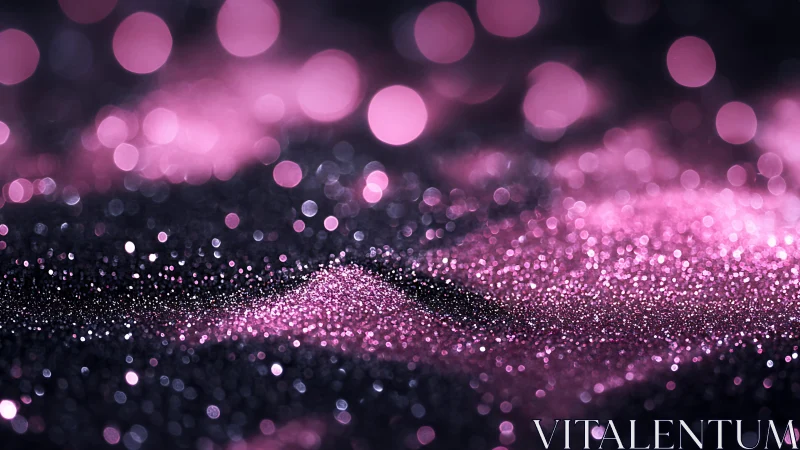 Sparkling Pink Glitter in Soft Focus Abstract Art Style.