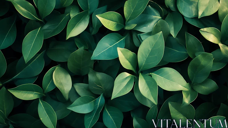 Dense cluster of glossy green leaves fills the entire frame.