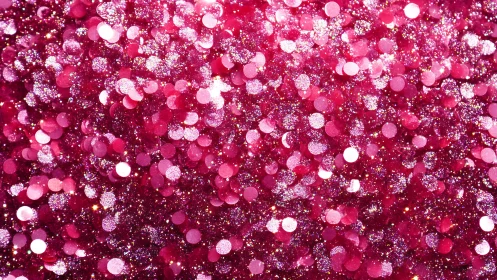 Pink glitter bokeh texture with dense sparkling circles.