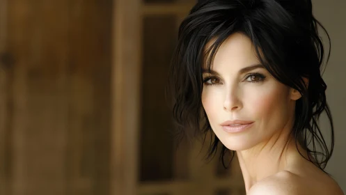 Shallow depth portrait with soft key lighting on female subject