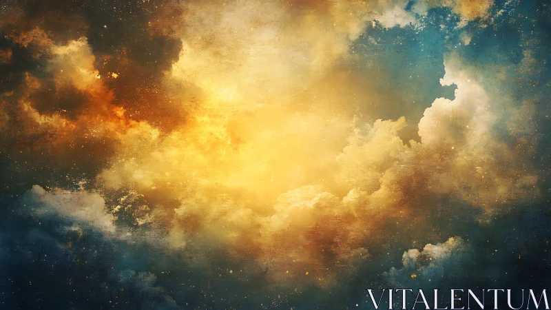 Diffuse cloud formation with central luminous gradient field.