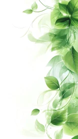 Gentle green leaves drifting in a soft spring daydream.