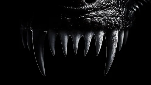 Predator maw close-up reveals lethal curved fangs