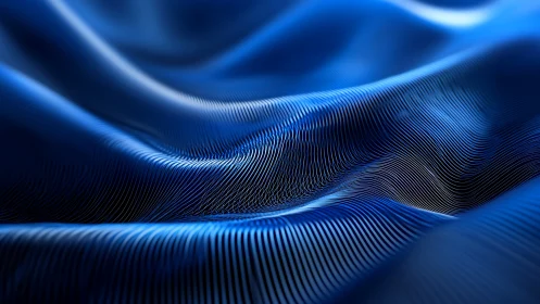 Gentle blue waves of light weaving a soothing digital landscape.