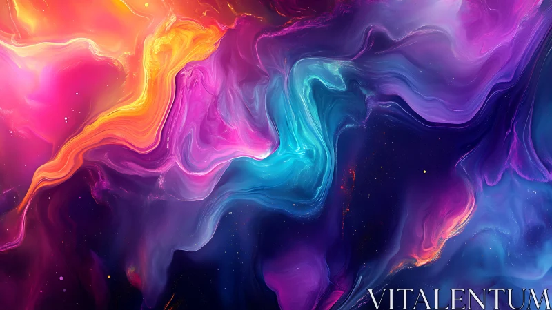 Glowing cosmic swirls in a softly flowing neon dreamscape.