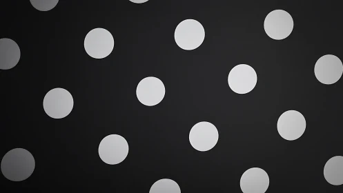 Monochrome polka constellations on a deep charcoal night.