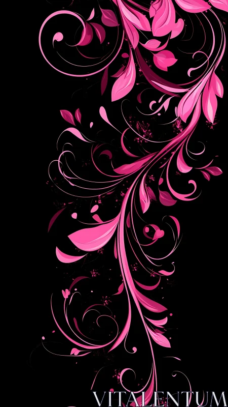 Curved neon petals climb the night like swirling fireworks