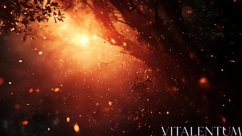 Pyrolytic Particle Cascade: Golden-Amber Combustion Dynamics with Thermal Luminescence