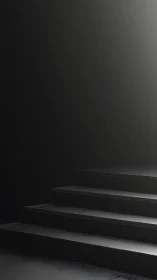 Quiet stairs rising toward a soft, hopeful light above.