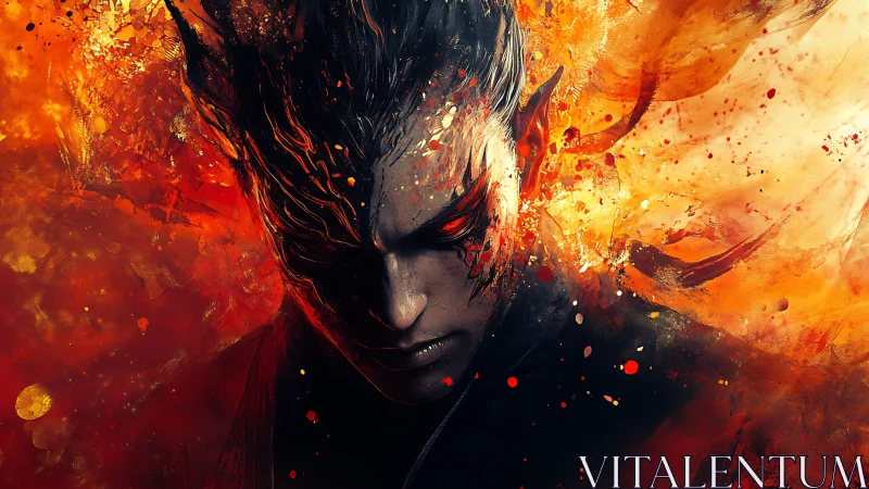 Ember-eyed warlock quietly forges himself from living fire