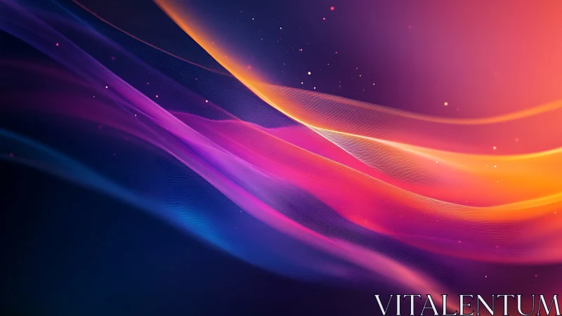 Spectral gradient wavefronts with luminous particle diffusion.