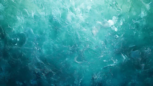 Abstract Ocean-Inspired Texture in Aqua and Teal Hues.