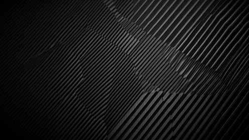 Angled black ribbed planes form a minimal geometric surface study