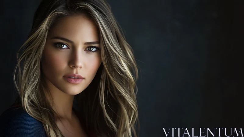 Photorealistic half-length portrait under soft rim lighting.