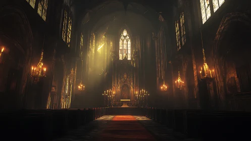 Sunlit dust and silent pews orchestrate a gothic hush