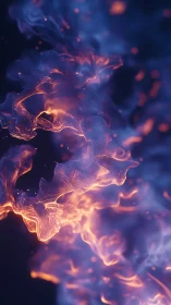 Liquid Fire Dreams Cascade Through Digital Night.