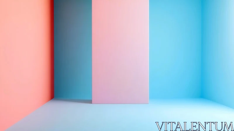 Pastel corridor of quiet geometry and softened contrasts.