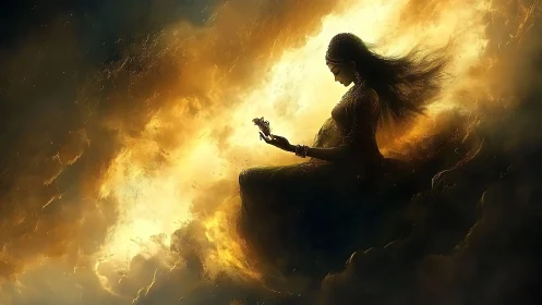 Figure in Luminous Atmospheric Environment.