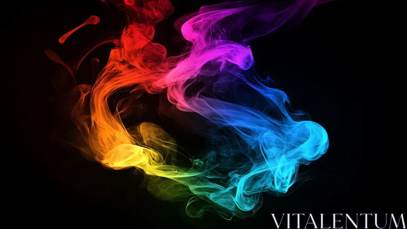 Colorful swirling smoke painting a dreamy night sky.