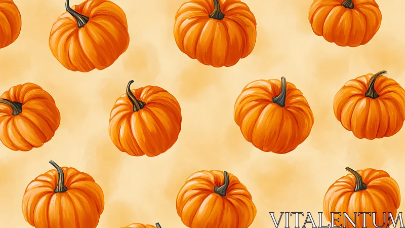 Cozy pumpkin patch pattern glowing with autumn charm.
