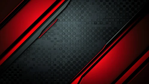 Bold red and black geometric tech background for creatives.