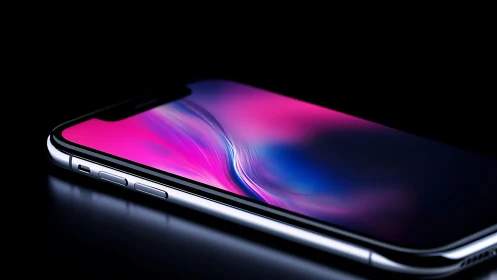 Silicon Device with Dynamic Gradient Wallpaper Display.