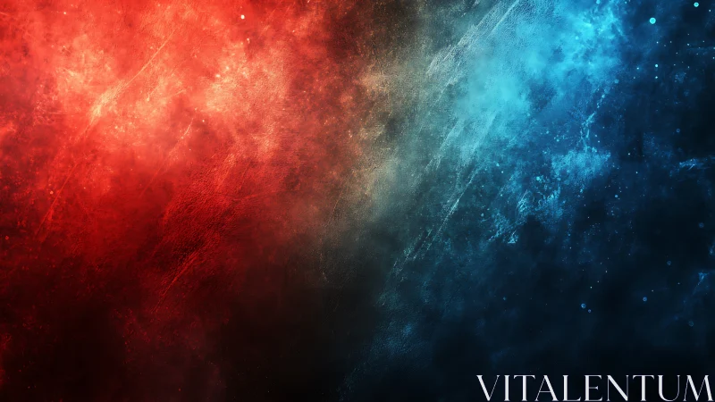 Red and blue textured light gradient with central divide.