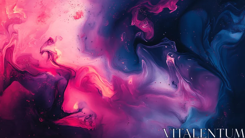 Nebula tides swirl in electric pink and midnight indigo haze.