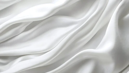 Soft white fabric folds render minimal abstract surface