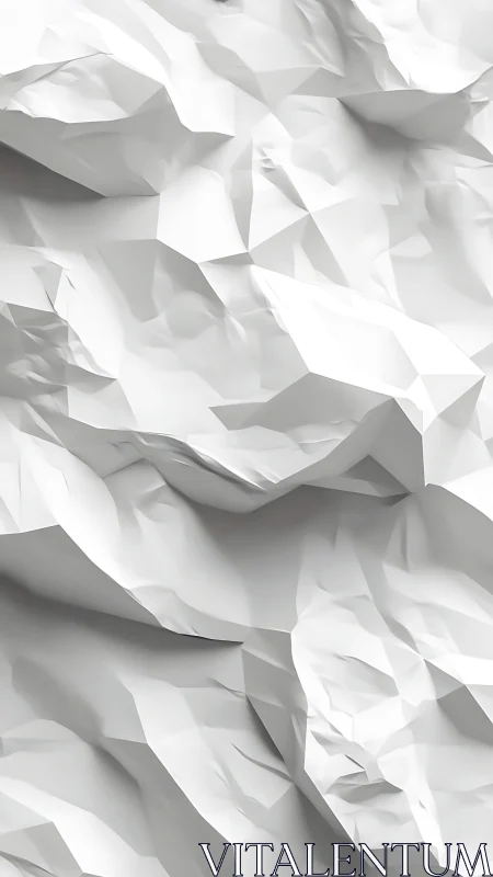 Cascading paper canyons in sculpted monochrome lightscape.