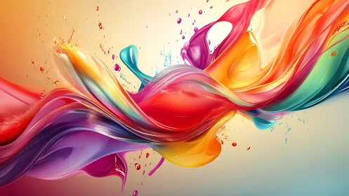Vivid liquid color ribbons flow in dynamic abstract motion.