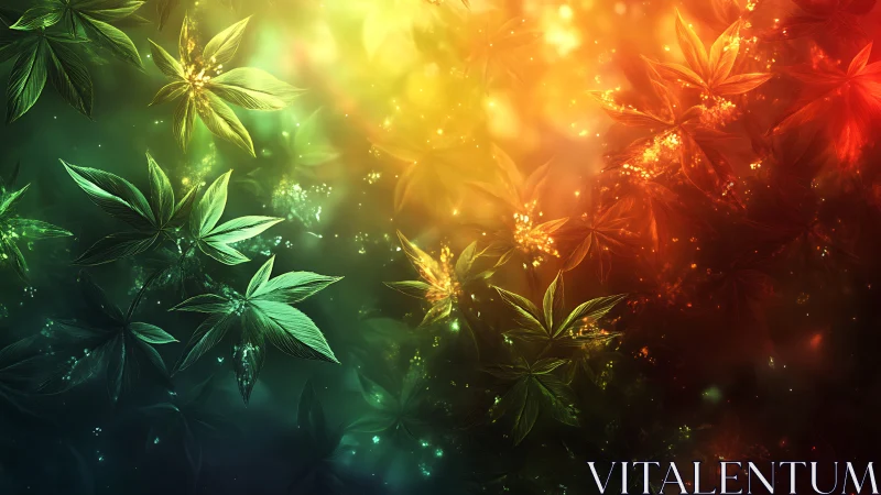 Luminous fractal foliage in radiant green to amber spectrum.