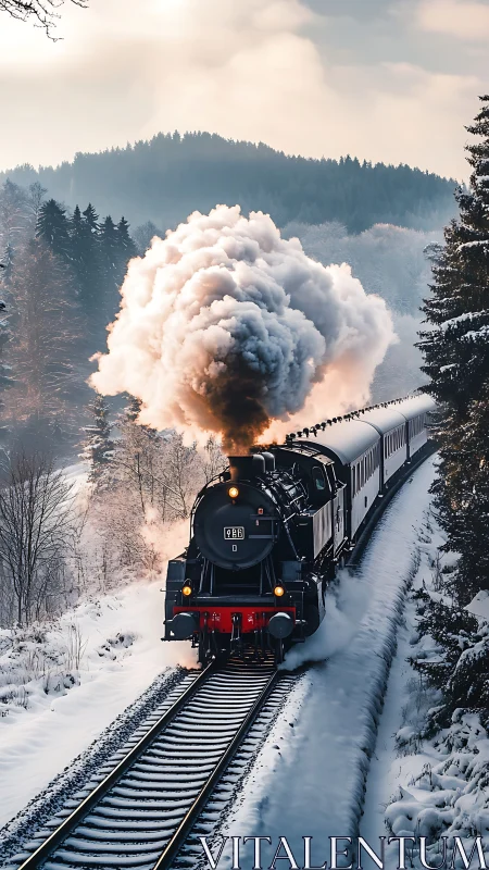 Steam locomotive punches through winter silence in style