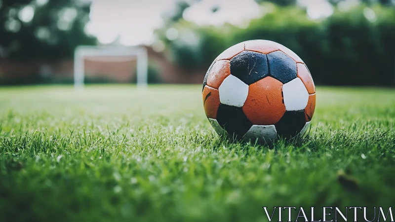 Shallow-depth field study of soccer ball on wet grass
