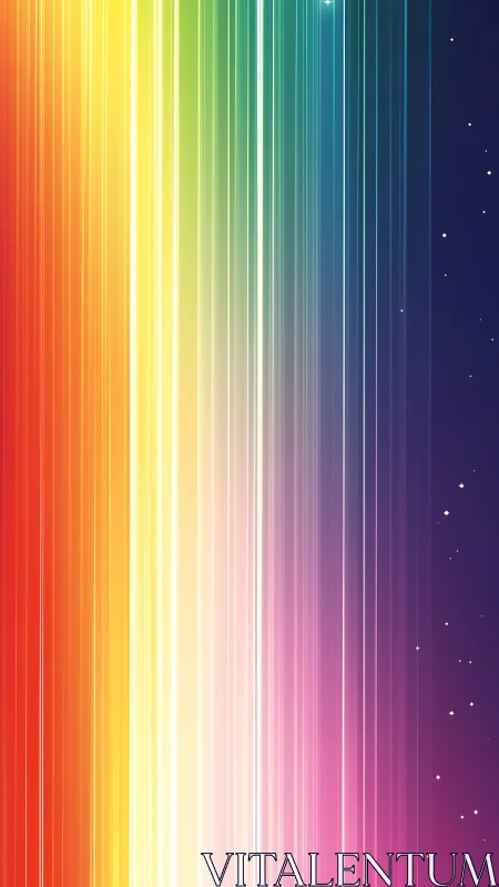 Vertical spectrum light bands on dark gradient background.