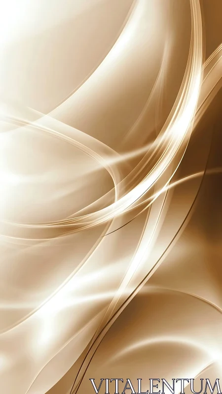 Soft beige abstract waves with smooth glossy curves.